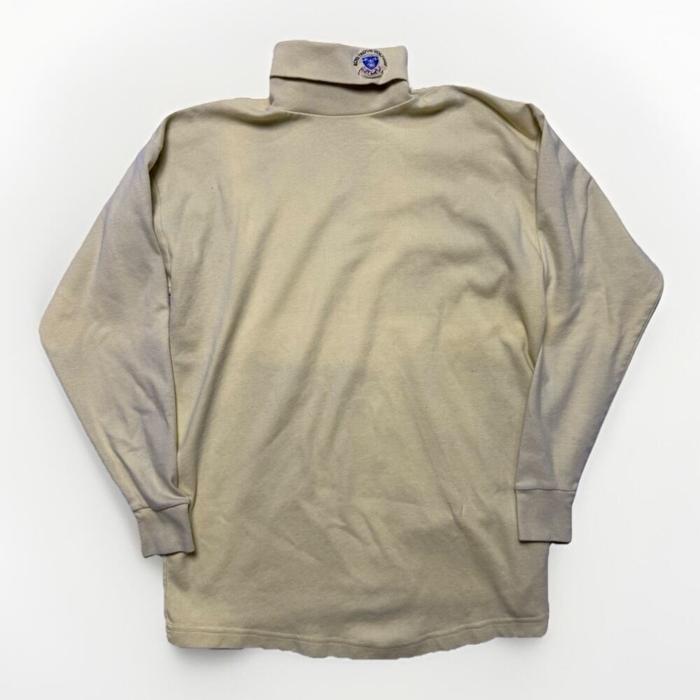 Manbi Royal Troon Golf Club Turtleneck XL Yellow 100% Cotton Mens